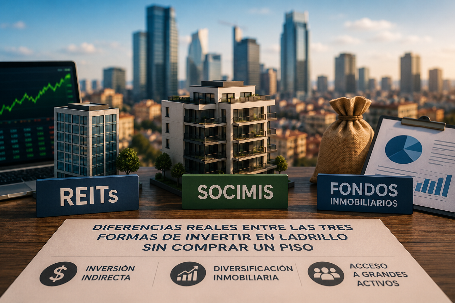 REITs, socimis y fondos inmobiliarios: diferencias reales entre las tres formas de invertir en ladrillo sin comprar un piso